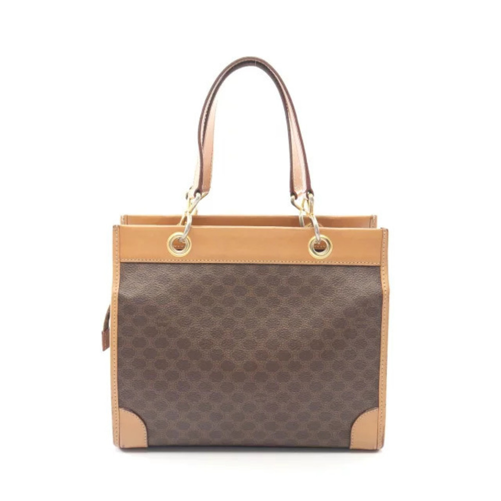 Celine Macadam handbag canvas leather brown